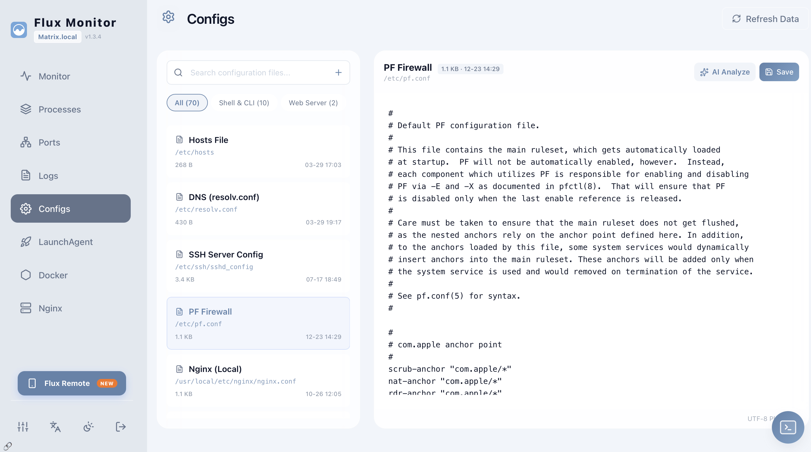 Flux Docker view